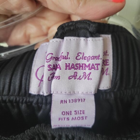 SANA HASHMAT COUTURE Black Metallic Tiered Maxi Skirt High Waisted- One Size - Picture 7 of 9